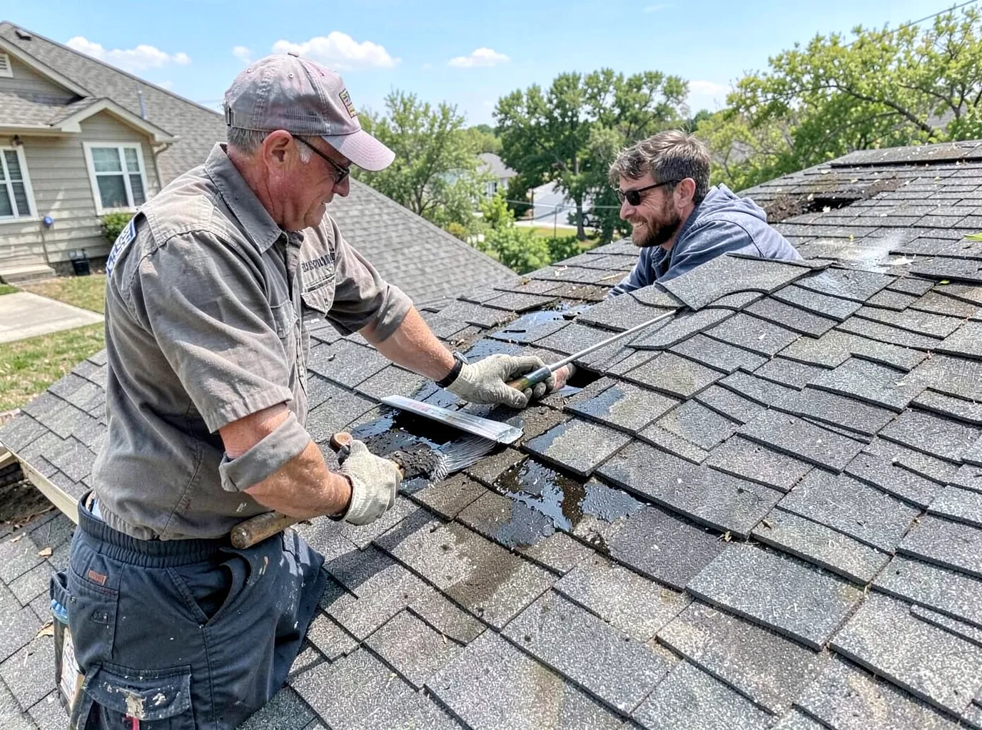 Shingle Roof Leak Repair in Olathe