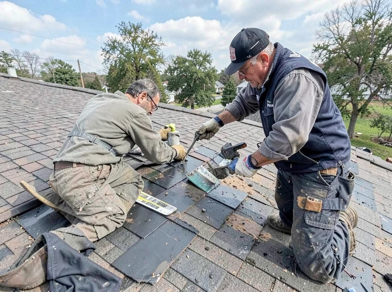 Wind Damage Roof Repair in Olathe